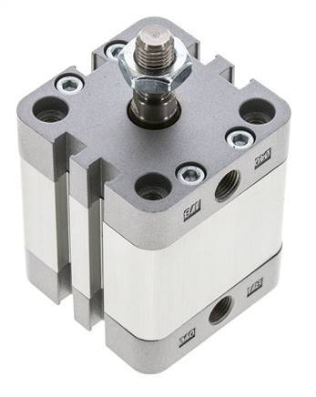 ISO 21287 Compact Double Acting Cylinder 40-20mm - Magnetic - Male Rod