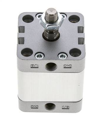 ISO 21287 Compact Double Acting Cylinder 40-20mm - Magnetic - Male Rod