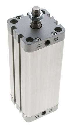 ISO 21287 Compact Double Acting Cylinder 50-125mm - Magnetic - Male Rod