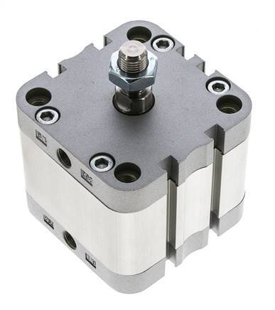 ISO 21287 Compact Double Acting Cylinder 63-20mm - Magnetic - Male Rod