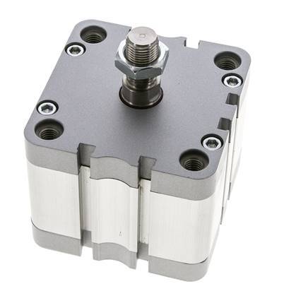 ISO 21287 Compact Double Acting Cylinder 80-25mm - Magnetic - Male Rod