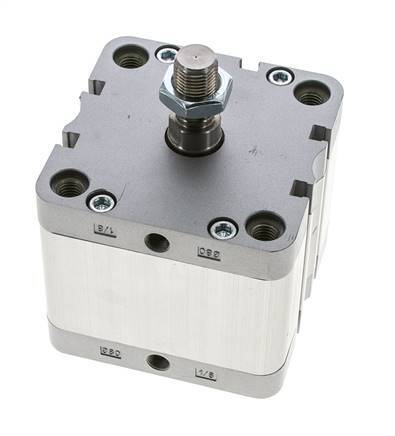 ISO 21287 Compact Double Acting Cylinder 80-30mm - Magnetic - Male Rod