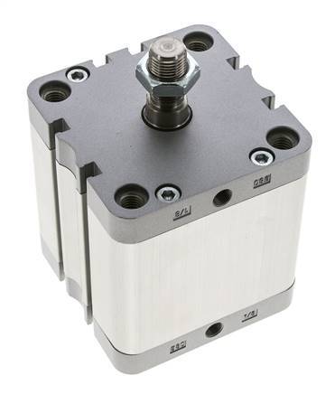 ISO 21287 Compact Double Acting Cylinder 80-50mm - Magnetic - Male Rod