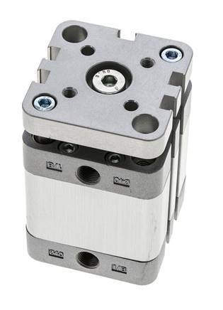ISO 21287 Compact Double Acting Cylinder 40-20mm - Magnetic - Non-Rotating