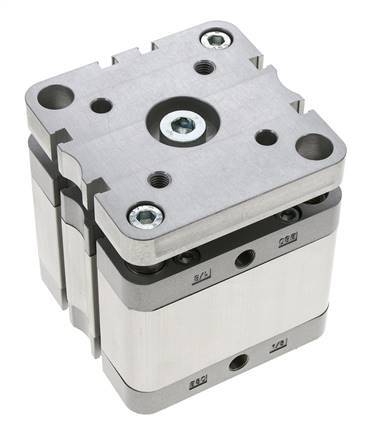 ISO 21287 Compact Double Acting Cylinder 80-25mm - Magnetic - Non-Rotating