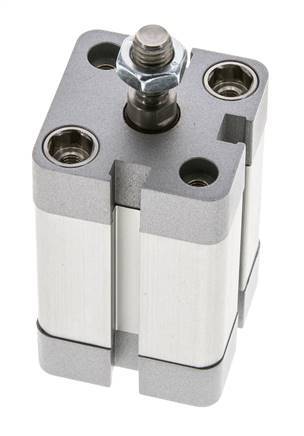 ISO 21287 Compact Single Acting Cylinder 25-25mm - Magnetic - Male Rod