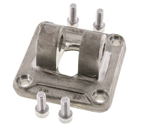 Horquilla Hembra 100 mm ISO 15552 ISO 21287 Acero inoxidable 316 (1.4401)