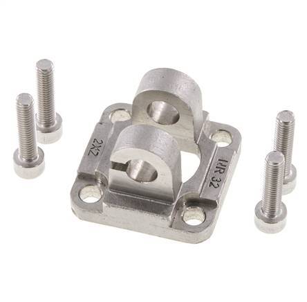 Horquilla Hembra 32 mm ISO 15552 ISO 21287 Acero inoxidable 316 (1.4401)