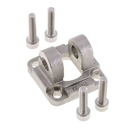 Horquilla Hembra 32 mm ISO 15552 ISO 21287 Acero inoxidable 316 (1.4401)