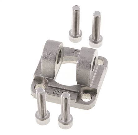 Horquilla Hembra 32 mm ISO 15552 ISO 21287 Acero inoxidable 316 (1.4401)