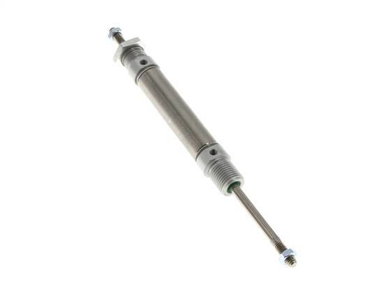 Cilindro Redondo de Doble Efecto ISO 6432 16-40mm - Magnético - Rosca Macho - Doble vástago