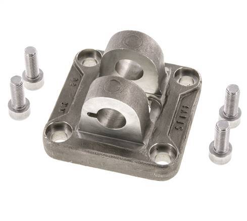 Horquilla Hembra 80 mm ISO 15552 ISO 21287 Acero inoxidable 316 (1.4401)