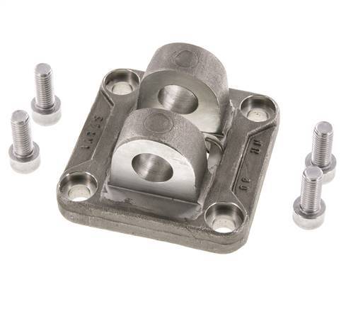 Horquilla Hembra 80 mm ISO 15552 ISO 21287 Acero inoxidable 316 (1.4401)