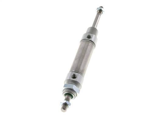 Cilindro Redondo de Doble Efecto ISO 6432 25-40mm - Magnético - Rosca Macho - Doble vástago