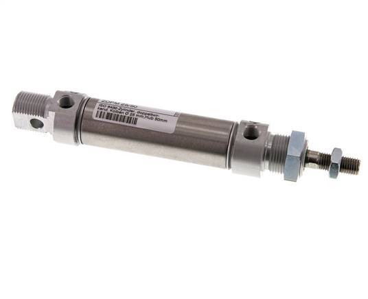 ISO 6432 Round Double Acting Cylinder 25-50mm - Magnetic - Damping