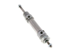 ISO 6432 Round Double Acting Cylinder 20-25mm - Magnetic - Damping - Male Threaded - Double Rod
