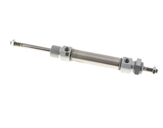 ISO 6432 Round Double Acting Cylinder 20-50mm - Magnetic - Damping - Male Threaded - Double Rod