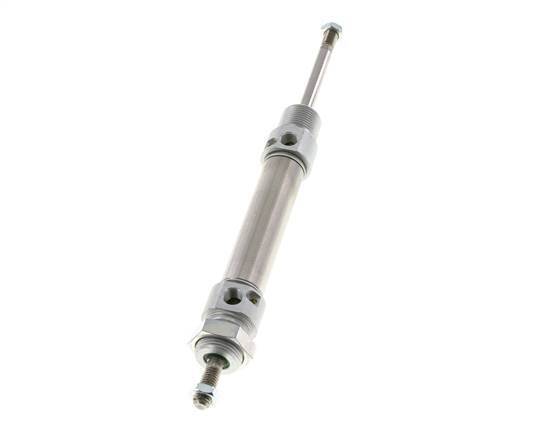 ISO 6432 Round Double Acting Cylinder 20-50mm - Magnetic - Damping - Male Threaded - Double Rod