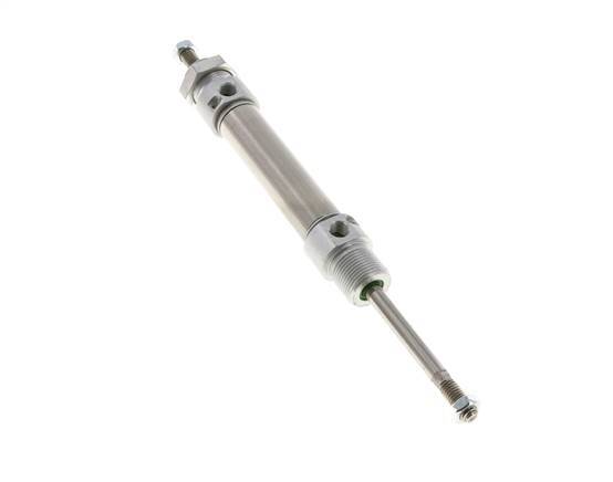ISO 6432 Round Double Acting Cylinder 20-50mm - Magnetic - Damping - Male Threaded - Double Rod
