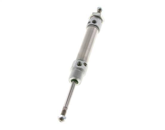 ISO 6432 Round Double Acting Cylinder 20-50mm - Magnetic - Damping - Male Threaded - Double Rod