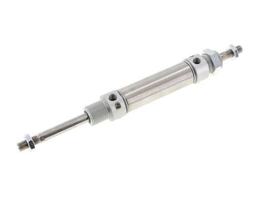 ISO 6432 Round Double Acting Cylinder 25-50mm - Magnetic - Damping - Male Threaded - Double Rod
