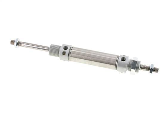 ISO 6432 Round Double Acting Cylinder 25-50mm - Magnetic - Damping - Male Threaded - Double Rod