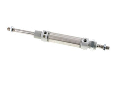ISO 6432 Round Double Acting Cylinder 25-50mm - Magnetic - Damping - Male Threaded - Double Rod