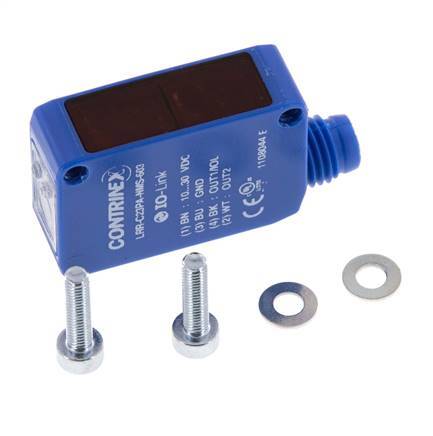 Barrera fotoeléctrica de reflexión 20-8000 mm M8 de 4 polos