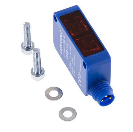 Barrera fotoeléctrica de reflexión 3-1500 mm M8 3 contactos