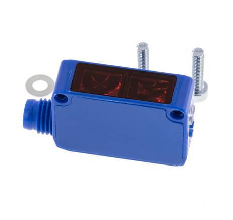 Barrera fotoeléctrica de reflexión 3-1500 mm M8 4 contactos