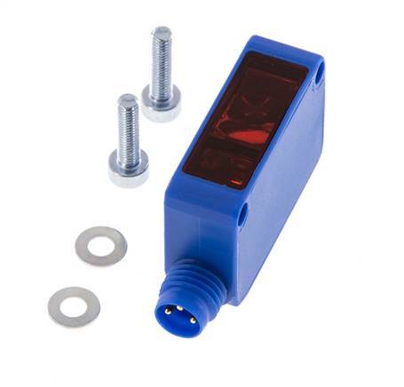 Transmisor de barrera óptica unidireccional 0-30000 mm M8 de 3 polos