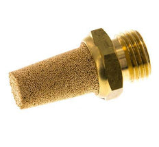 Silenciador Neumático de Bronce Sinterizado G1/4'' Conexión de Latón [5 Piezas]