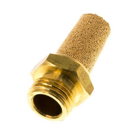 Silenciador De Válvula De Aire De Cobre, Rosca Macho BSP 1/8" - Reduce El Ruido En Sistemas Neumáticos (Pack De 5 Unidades)
