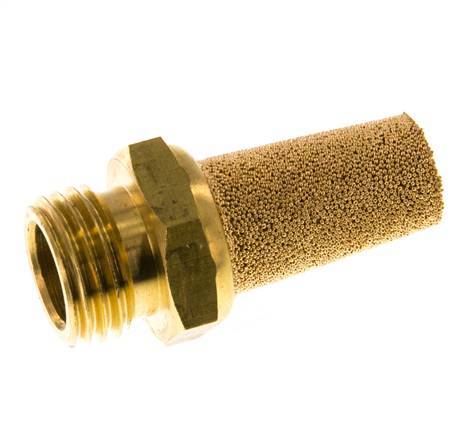 Silenciador Neumático de Bronce Sinterizado G1/4'' Conexión de Latón [5 Piezas]