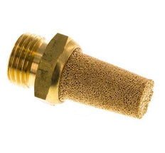 Silenciador Neumático de Bronce Sinterizado G1/4'' Conexión de Latón [5 Piezas]