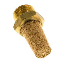Silenciador Neumático de Bronce Sinterizado G1/4'' Conexión de Latón [5 Piezas]