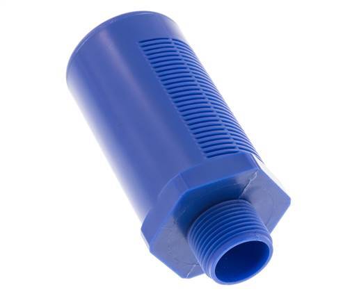 G3/4'' Plastic Pneumatic Muffler Self-Cleaning Granulate Filling