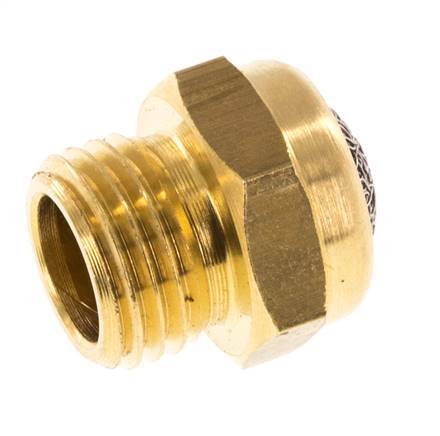 G1/4'' Brass Compact Pneumatic Muffler 1.4301 Wire Mesh [5 Pieces]