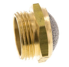 Silenciador Neumático Compacto de Latón G1'' 1.4301 Malla Metálica