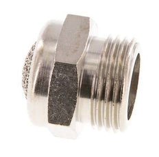 Silenciador Neumático Compacto de Latón Niquelado G3/8'' 1.4301 Malla Metálica [2 Piezas]