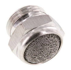 G3/8'' Stainless Steel Compact Pneumatic Muffler 1.4301 Wire Mesh