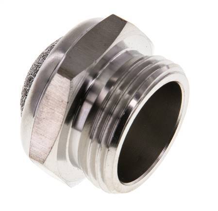 G3/4'' Stainless Steel Compact Pneumatic Muffler 1.4301 Wire Mesh