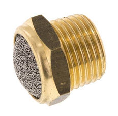 Silenciador Neumático Compacto de Latón NPT 1/2'' 1.4301 Malla Metálica [2 Piezas]