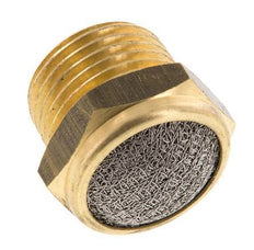 Silenciador Neumático Compacto de Latón NPT 1/2'' 1.4301 Malla Metálica [2 Piezas]