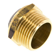 NPT 1'' Brass Compact Pneumatic Muffler 1.4301 Wire Mesh