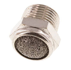 Silenciador Neumático Compacto de Latón Niquelado NPT 3/8'' Malla Metálica 1.4301 [2 Piezas]
