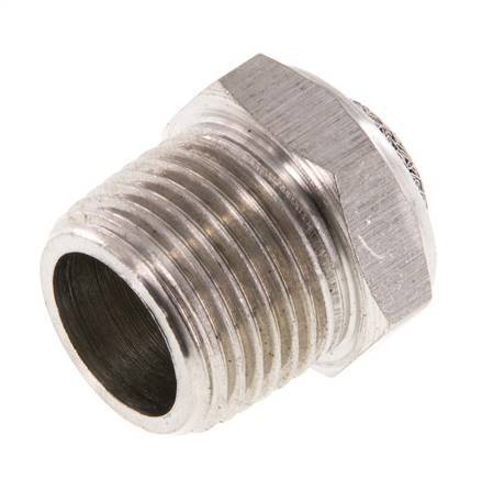 NPT 3/8'' Stainless Steel Compact Pneumatic Muffler 1.4301 Wire Mesh