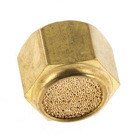 G1/8'' Sintered Bronze Compact Female Threaded Pneumatic Muffler [5 Pieces]