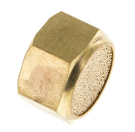 Silenciador Neumático Compacto de Rosca Hembra G3/8'' de Bronce Sinterizado [2 Piezas]