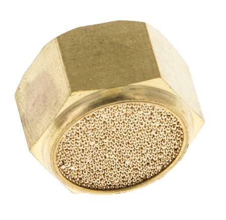 Silenciador Neumático Compacto de Rosca Hembra G3/8'' de Bronce Sinterizado [2 Piezas]